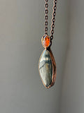 Labradorite & Orange Kyanite Copper Necklace