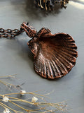 Kyanite/ Rainbow Moonstone/ Sea Shell Copper Necklace