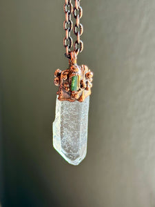 Clear Quartz Tourmaline Necklace