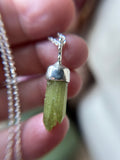 Rare vesuvianite Point Sterling Silver Necklace