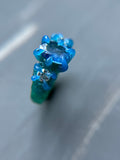 Ceylon Sapphire & Diamond Custom Ring