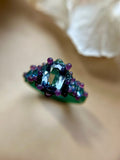 Tanzanite & Ceylon Sapphire Bespoke Custom Ring