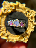 Milk Sapphire Sterling Silver Ring Size 6.5