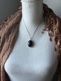 Black Star Sapphire Sterling Silver Necklace