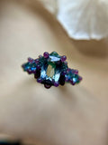 Tanzanite & Ceylon Sapphire Bespoke Custom Ring