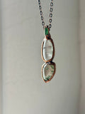 Garden Quartz & Green Tourmaline Copper Necklace