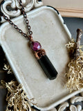 Tourmaline & Ruby Copper Necklace