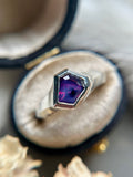 Purple/Pink Milk Sapphire Sterling Silver Ring 1.54 ct size 7.25