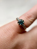 Blue Sapphire Sterling Silver Ring Size 7.25