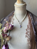 Pearl & Lavender Quartz Sterling Silver Necklace