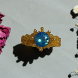 Mystic Tides Teal Sapphire Bespoke Custom Ring 1.45ct