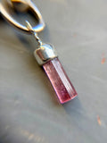 Raw Paprok Tourmaline & Watermelon Tourmaline Beaded Sterling Silver Necklace