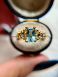 18k Aquamarine Bespoke Custom Ring Solid Gold