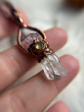 Danburite/ Peridot/ Amethyst Coper Necklace