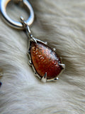 Sunstone/ Rutile/ Hessonite Garnet Sterling Silver Necklace