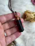 Black Tourmaline & Sunstone Copper Necklace