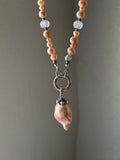Baroque Pearl Beaded Sterling Silver Necklace