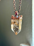 Titanium Rutile & Spinel Copper Necklace