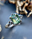 Ludwigite Peridot Sterling Silver Ring Size 5.75