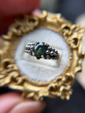 Milky Green Sapphire Sterling Silver Ring