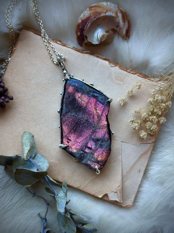 Purple Haze Sunstone Sterling Silver Necklace