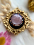 Peach Moonstone Copper Ring Size 9