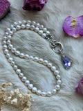 Pearl & Lavender Quartz Sterling Silver Necklace
