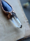 Blue Labradorite & Clear Quartz Copper Necklace