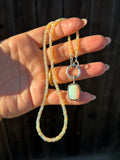 Ethiopian Opal Beaded Sterling Silver Necklace