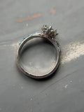 Blue Sapphire Sterling Silver Ring Size 7.25