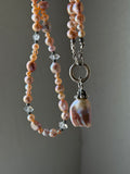 Baroque Pearl Beaded Sterling Silver Necklace