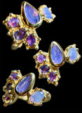 Purple & Pink Milk Sapphire Bespoke Custom Ring Solid Gold
