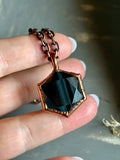 Blue Tigers Eye Copper Necklace