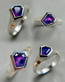 Purple/Pink Milk Sapphire Sterling Silver Ring 1.54 ct size 7.25