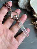 Garden Quartz & Green Phantom Quartz Point Necklace
