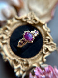 18k Hot Pink Milk Sapphires Bespoke Custom Ring
