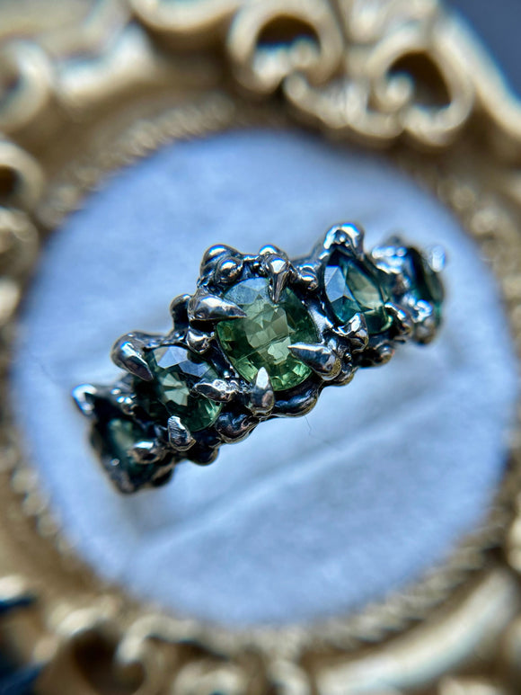 Madagascar Sapphire Sterling Silver Ring Size 8