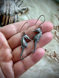 Sea Horse Sterling Silver Earrings
