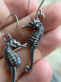 Sea Horse Sterling Silver Earrings