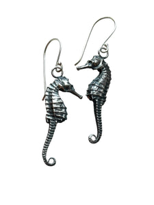 Sea Horse Sterling Silver Earrings