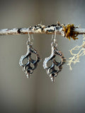 Sea Shell Slice Sterling Silver Earrings