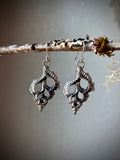 Sea Shell Slice Sterling Silver Earrings