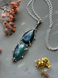 Blue/Green Kyanite Sterling Silver Necklace