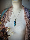 Blue/Green Kyanite Sterling Silver Necklace