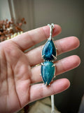 Blue/Green Kyanite Sterling Silver Necklace