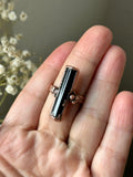 Black Tourmaline Copper Rings Size 9