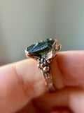 Moldavite Copper  Ring Size 6
