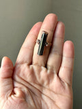 Black Tourmaline Copper Rings Size 9