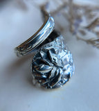 Antique Spoon Sterling Silver Ring adjustable