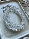 Double Terminated Herkimer Diamond Sterling Silver Gemstone Beaded Bracelet